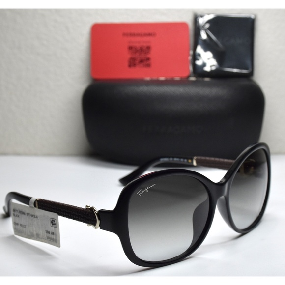 SALVATORE FERRAGAMO SF744SLA 001 BLACK GRADIENT GREY BUTTERFLY SUNGLASSES. 59 mm main image 10